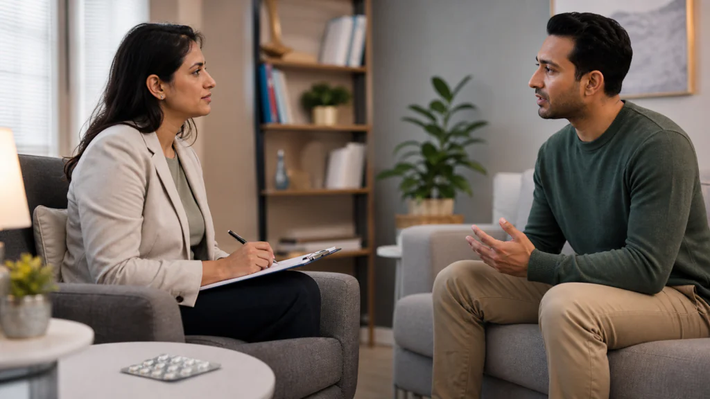 Patient consulting the best psychiatrist in Chandigarh for mental health treatment